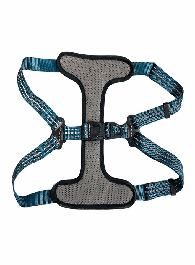 DOGTOWN Adjustable Chest Belts for Dog | Standard Harness with Adjustable Straps, Lock Security Button for Daily Walking, Jogging, Hiking, Training - Blue (Large) - Image 2